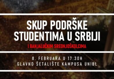 SUBOTA: U Banjaluci novi skup podrške studentima u SRBIJI