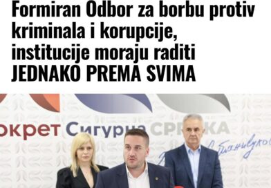 Na čelu Draškovog odbora za borbu protiv kriminala i korupcije Drina Trećina
