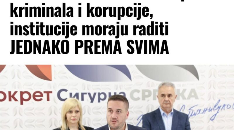 Na čelu Draškovog odbora za borbu protiv kriminala i korupcije Drina Trećina